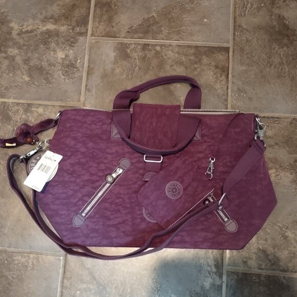Kipling messenger tote bag, crossbody NWT and monkey charm - Picture 3 of 11